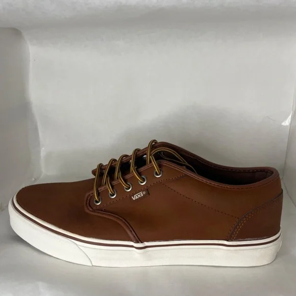 Vans Mens Atwood Leather Brown Sneakers Skateboard Tennis Shoes Size US 11 - Picture 6 of 10